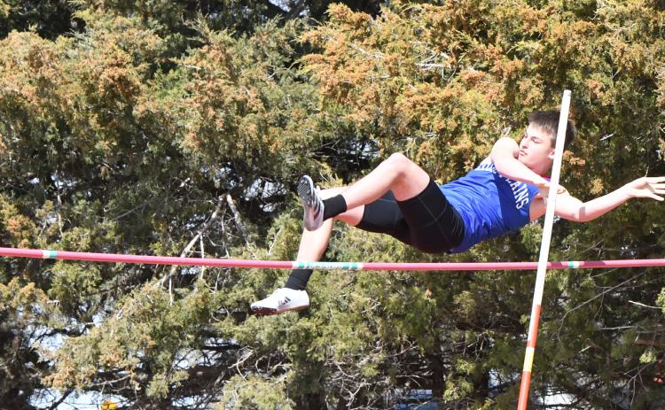 Camden Morris finished fifth in the pole vault for High Plains. PCN photos by Rick Holtz