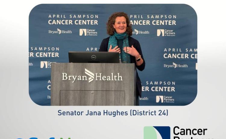 Jana Hughes was in Lincoln to kick off SafeNetRx in Nebraska at Cancer Partners. Graphic provided by Hughes staff.