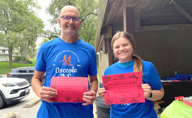 Doug Rathjen and Sydney Roberts completed the 250-mile summer challenge. Photo provided.