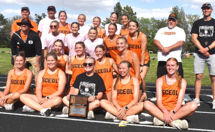Osceola Girls Take Home District Runner Up Plaque