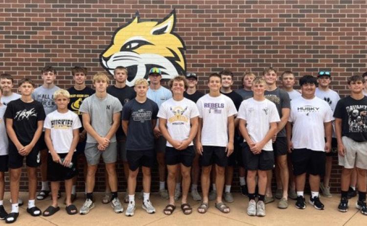 The Shelby-RC Huskies traveled to Wayne last week for the Wayne State Football Camp. The season opener for the Huskies will be on Friday, August 28 when they host Fullerton. Photo was provided.