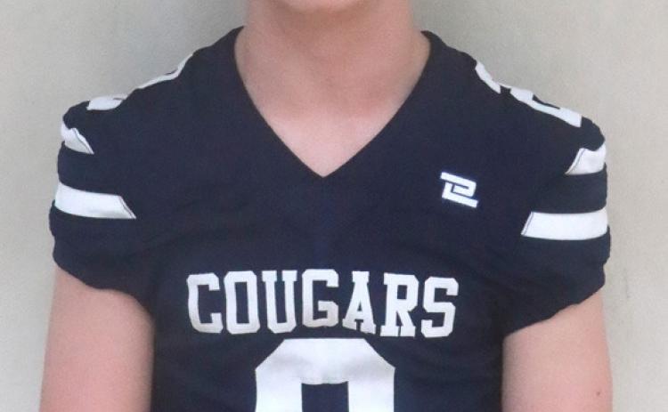Above: Cooper DeWitt then and now. Right: This fall, ready for football. PCN photo by Ken Kush (right).