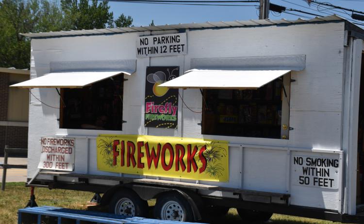 Fireworks stands like this one in Stromsburg are popping up all over for the holiday. Get yours this week and take safety precautions. PCN photo by Beth Sparrow.