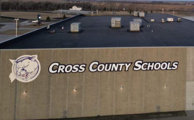 Cross County School was the site of a willful reckless driver in their parking lot last week. Photo provided.