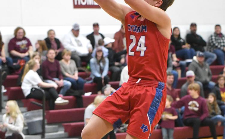 Ayden Hans scored a team-high 11 points for High Plains on Thursday against East Butler. PCN photo by Calvin Holtz