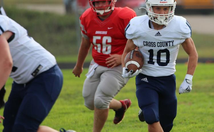 Dylan Fanning (#10) takes the ball down field. PCN photo by Travis Lane.