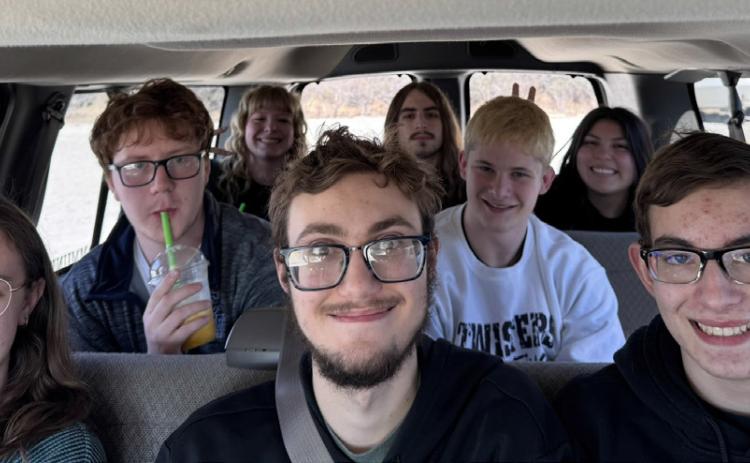 Cross County quiz bowl competed at districts in Columbus on Monday. Pictured are (front) Olivia Tandy, Kirk Sparrow and Colton Duncan; (middle) Cannen Mooney and Paxton Burke; (back) Selah Theis, Brad Lott and Naima Ramirez. Photo provided.