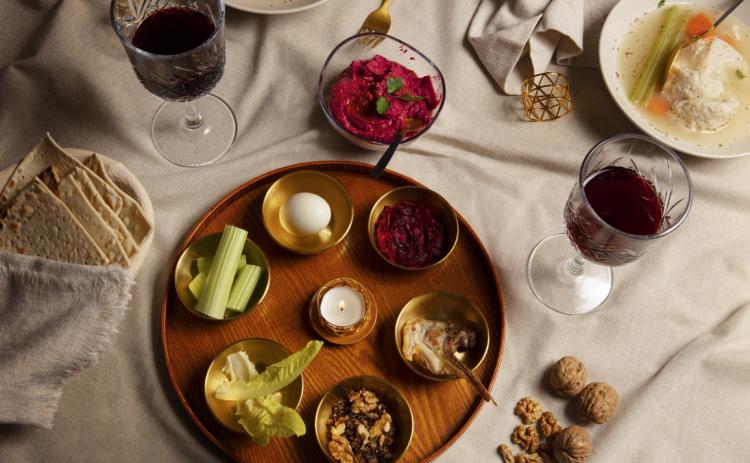 A Passover meal. Graphic illustration provided.