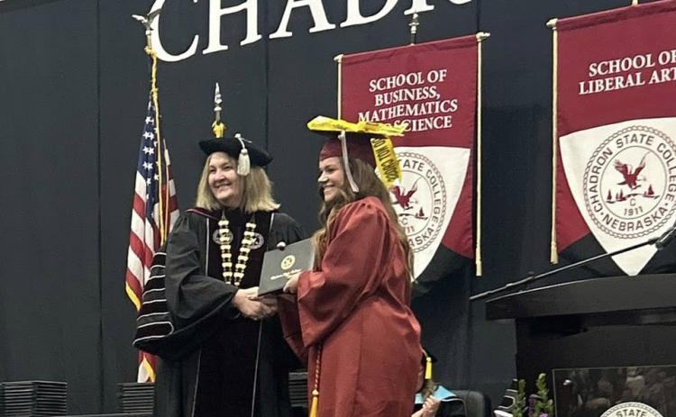 Sydney Roberts graduated magna cum laude from Chadron State College last Saturday. Photo provided.