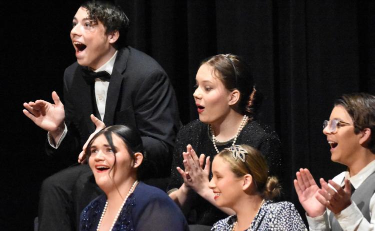 Shelby-Rising City One Act performs “The Last Illusion” at Cross County on Saturday. Photo provided by Steve Moseley.