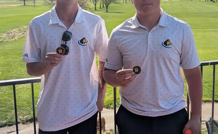 SRC’s Jaxon Carter and Layne Donner finished fourth at the Fullerton Best Ball Invite. Photo was provided.