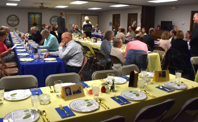 ABOVE: People enjoyed fellowship to reconnect at Stromsburg Evangelical Covenant Church’s 150th. BELOW: Many historical items were on display as decorations and for perusal. PCN photos by Beth Sparrow.
