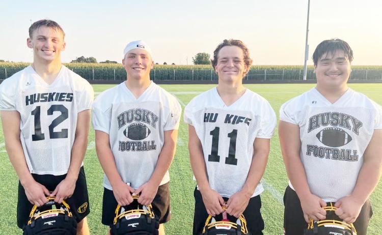 This year’s 2026 Shelby-RC football camps are (L-R); Jett Vrbka, Dayne Neujahr, Carter Eickmeier and Logan Pospisil. Photo was provided.