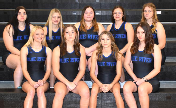 2024-25 SRC girls wrestlers: (front) Bailey Turpitt, Alaina Andel, Kynlee Hamling, Miranda Frandsen; (back) Taylor Shelton, Danica Watts, Loralie Logan, Nevaeh Martinez and Jessica Bauers. Not pictured: Amanda Glatter. PCN photo by Beth Sparrow.