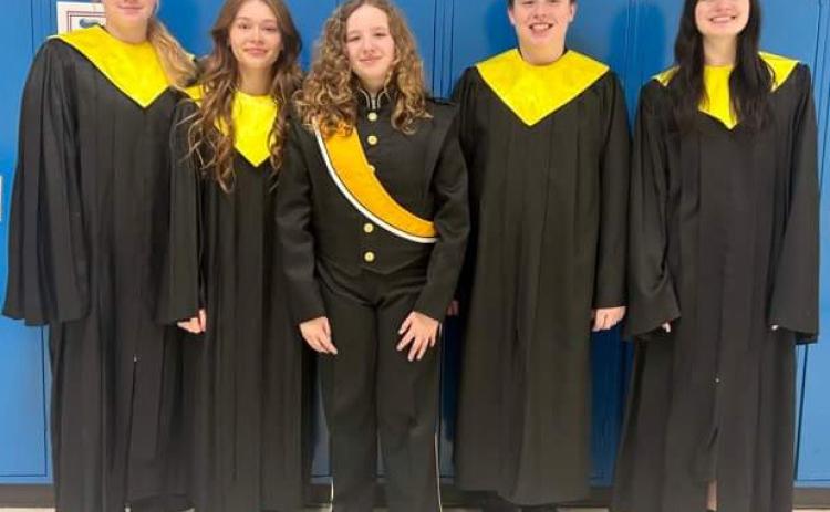 Five students represented SRC at CRC honor band and choir. Pictured are Jessica Bauers, Lila Weddle, Layla Waite, Urijah Grant and Clare Willis. Photo provided.