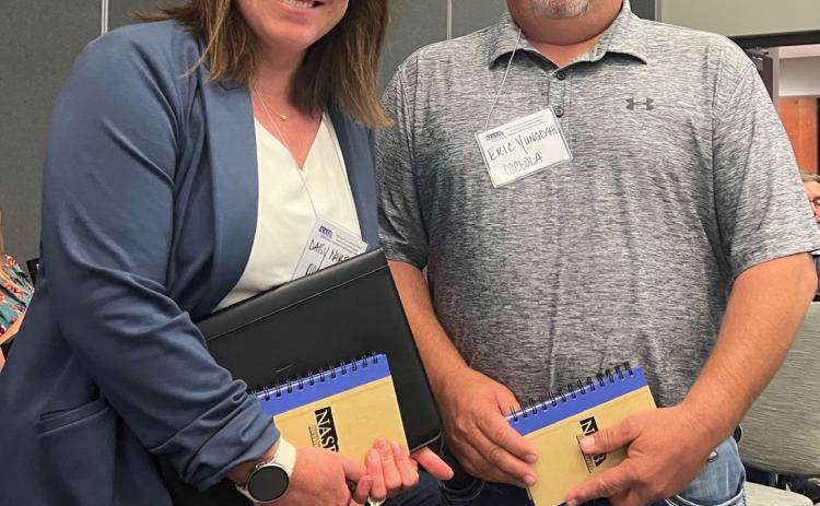 Daisy Naber and Eric Yungdahl, members of Osceola School Board, both received the NASB Level Three Award of Achievement for their outstanding commitment serving on the Osceola School Board. Photo by Donald Graff provided by Tasha Weller.