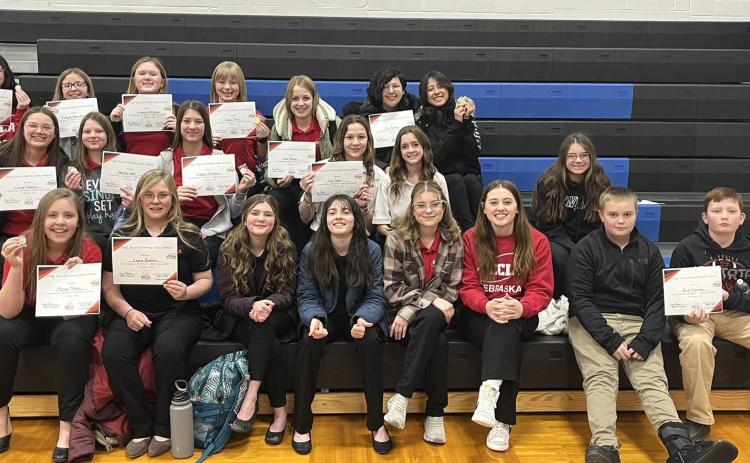 Pictured are FCCLA members who competed in District STAR competition. Photo provided by Cross County School