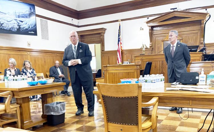 Nebraska Supreme Court Justices were in Osceola last Wednesday where they met with media and the public. PCN photos by Beth Sparrow.