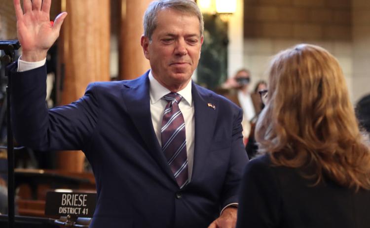 Nebraska Governor Jim Pillen is sworn into office on Thursday. The Nebraska Legislature also returned to work last week. Photo provided