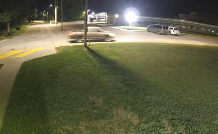 The Polk County Sheriff’s office is looking for the driver of this vehicle who did damage in Polk between 3-6 AM on Sunday August 30th. Photos were provided by security cameras.